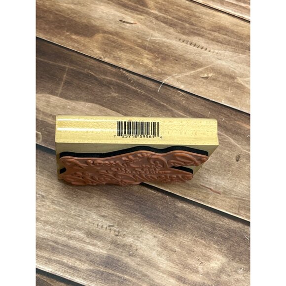 INKADINKADO 9561X CHRISTMAS MIRACLE WOOD MOUNTED RUBBER STAMP HEART JOY - Picture 2 of 4